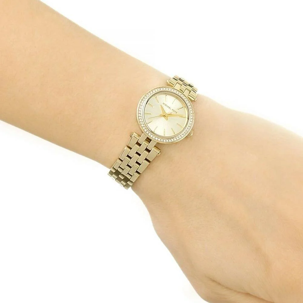 michael kors darci cadran doré avec diamants bracelet en acier doré pour femme mk3295 michael kors darci cadran doré avec diamants bracelet en acier doré pour femme mk3295