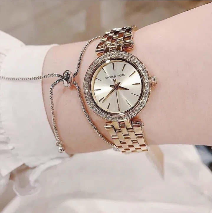 michael kors darci cadran doré avec diamants bracelet en acier doré pour femme mk3295 michael kors darci cadran doré avec diamants bracelet en acier doré pour femme mk3295