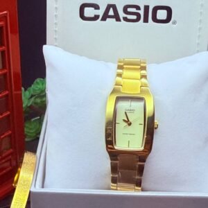 casio women's classic stainless steel bracelet watch ltp 1165n 9crdf gold