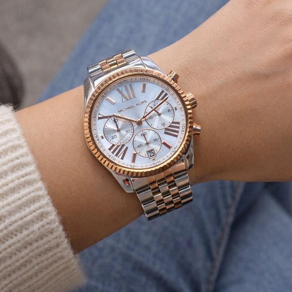 michael kors montre lexington tricolore femme mk5735 michael kors montre lexington tricolore femme mk5735