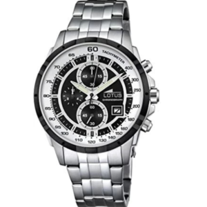 lotus 10130 4 steel 44 white original chronograph men's watch new