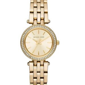 michael kors darci cadran doré avec diamants bracelet en acier doré pour femme mk3295