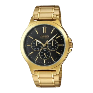 montre pour femme casio ltp v300g 1a standard analogique ton or bracelet en acier inoxydable 