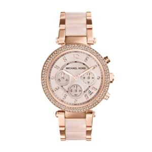 michael kors store women's watch, stainless steel and pavé crystal mk5896