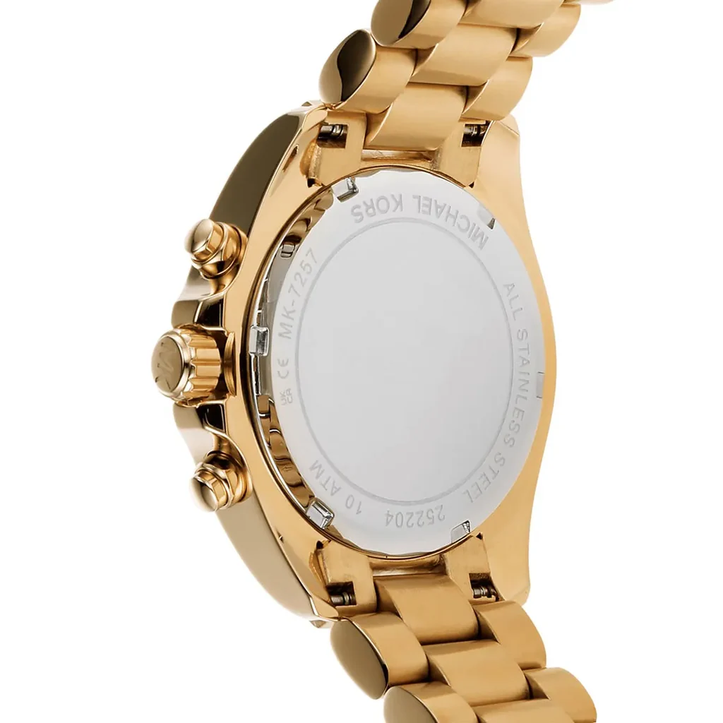michael kors bradshaw chronographe cadran vert bracelet en acier doré pour femme mk7257 michael kors bradshaw chronographe cadran vert bracelet en acier doré pour femme mk7257